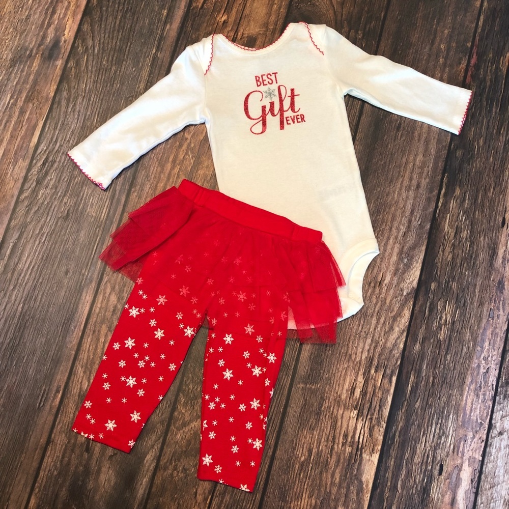 Best Gift Ever Christmas Outfit 6M NWOT